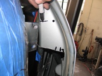 Marking the location for the door-side mount